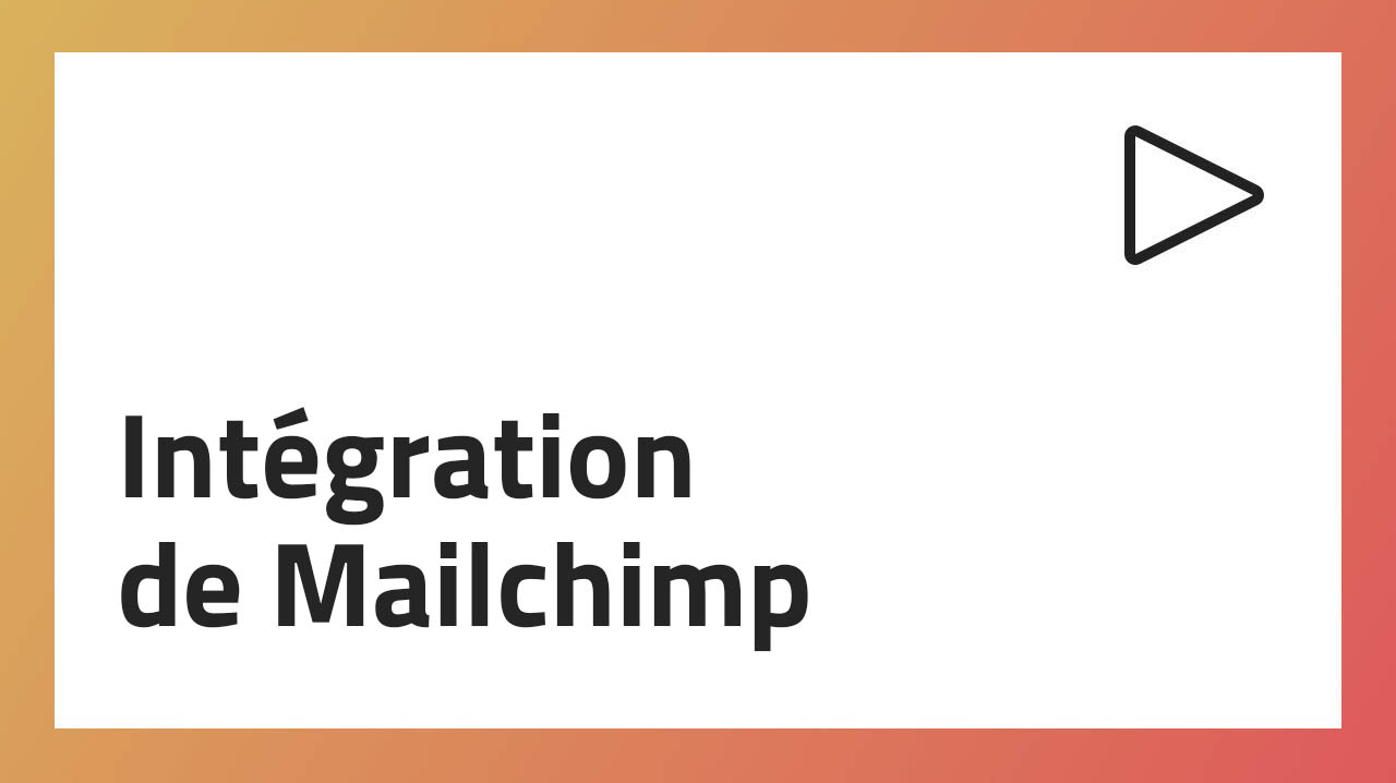 Intégration de Mailchimp